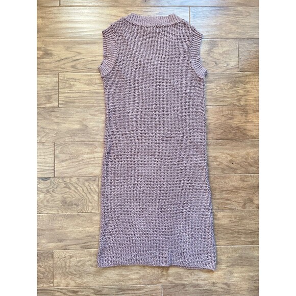 Free People Beach G2G Getaway Midi Dress Size S Brown Tan Sweater Knit - Picture 2 of 10